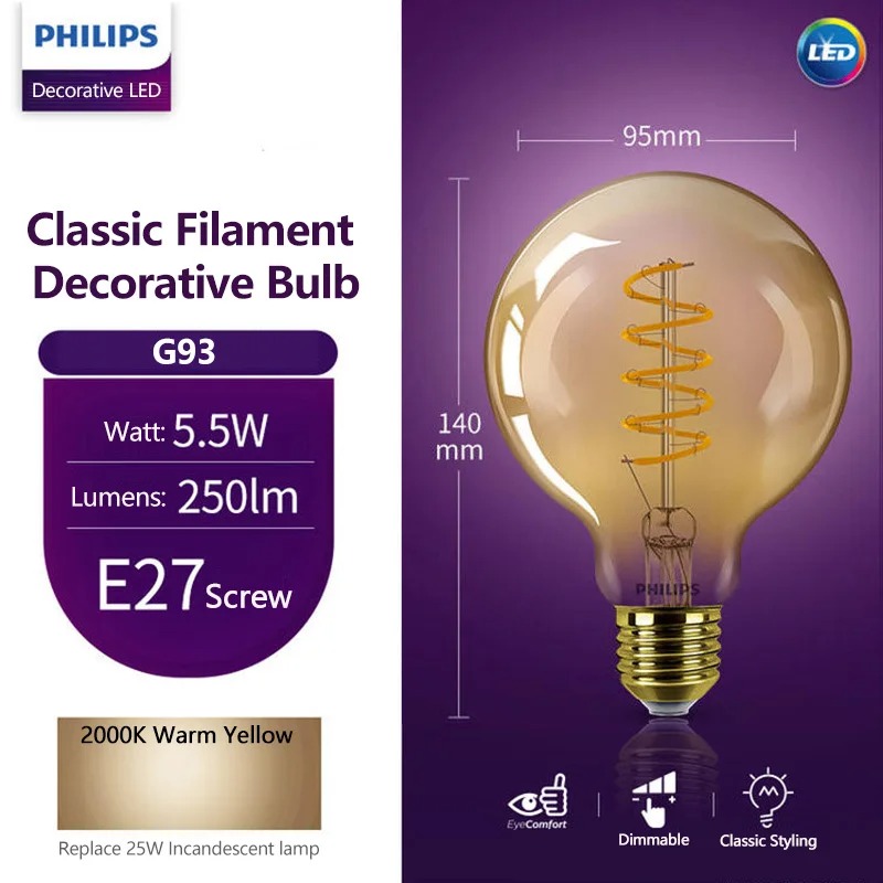 Philips LED Lamba G93 Klasik F - Philips Bulb Led Classic incelemesi ve fiyatı