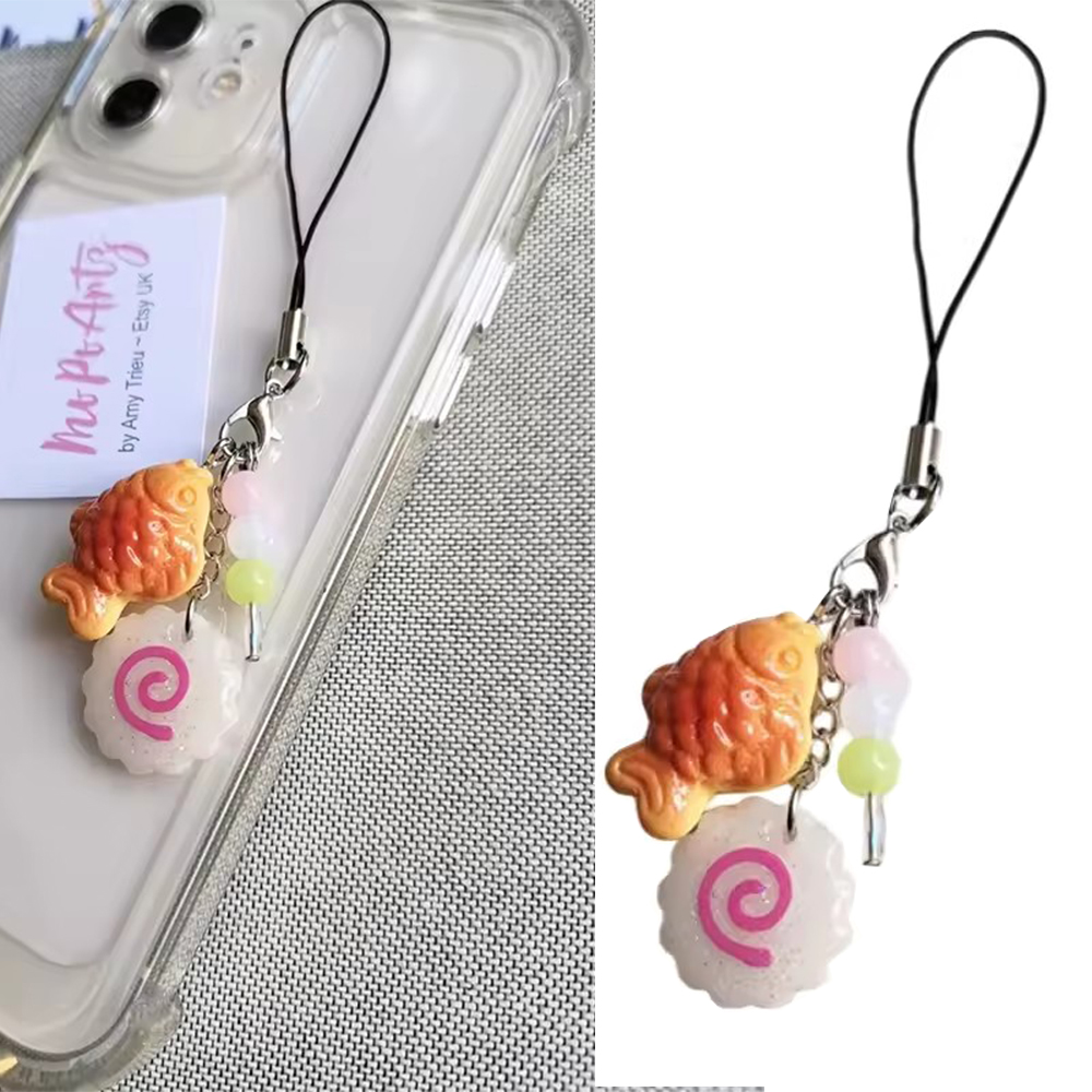 Sevimli Akrilik Pembe Kalamar  - Tteokbokki Rice Cake incelemesi ve fiyatı